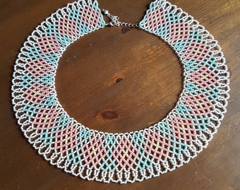 Chamomile Beaded Collar Necklace