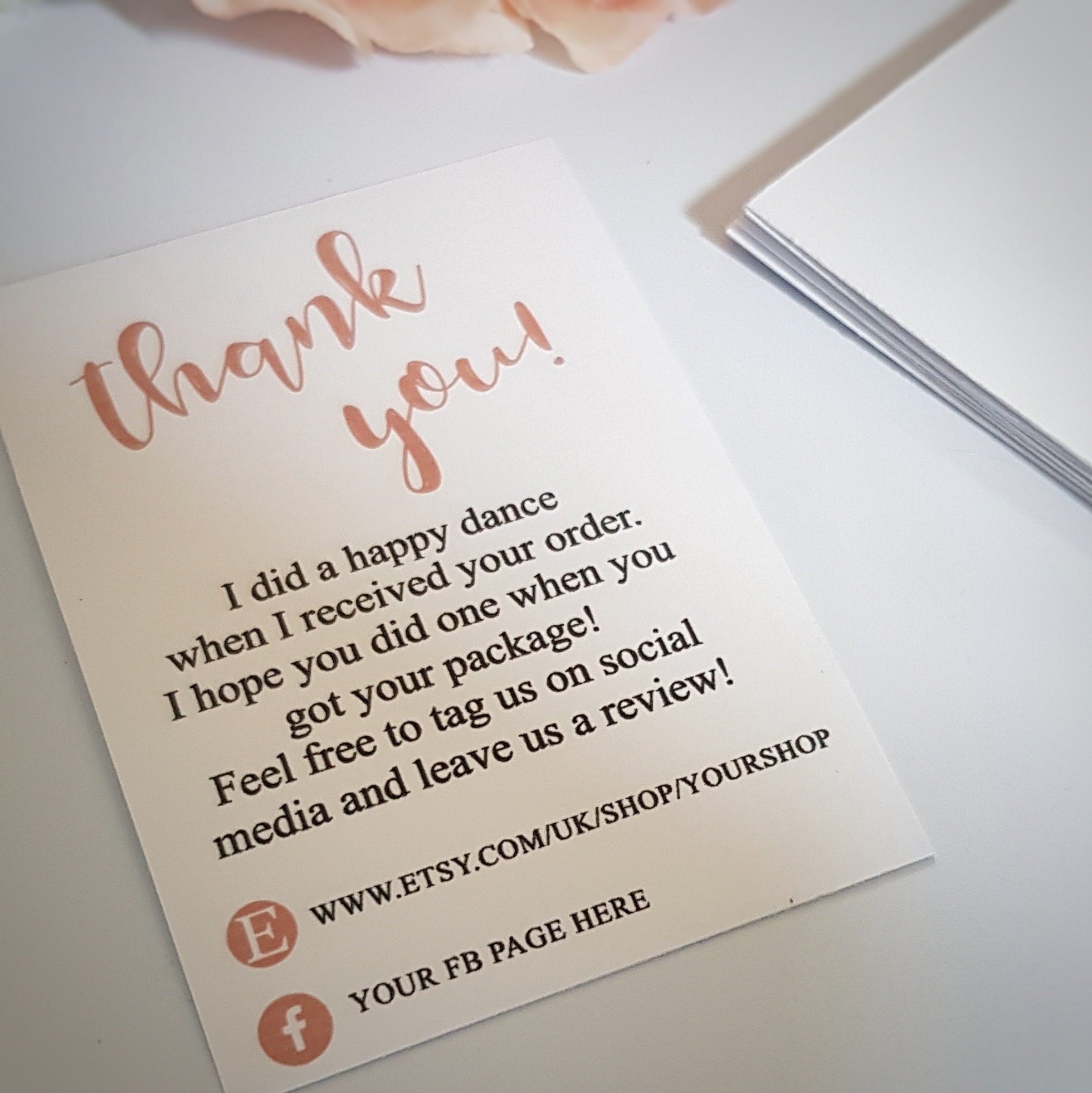 Custom Thank you cards review cards business packaging Etsy