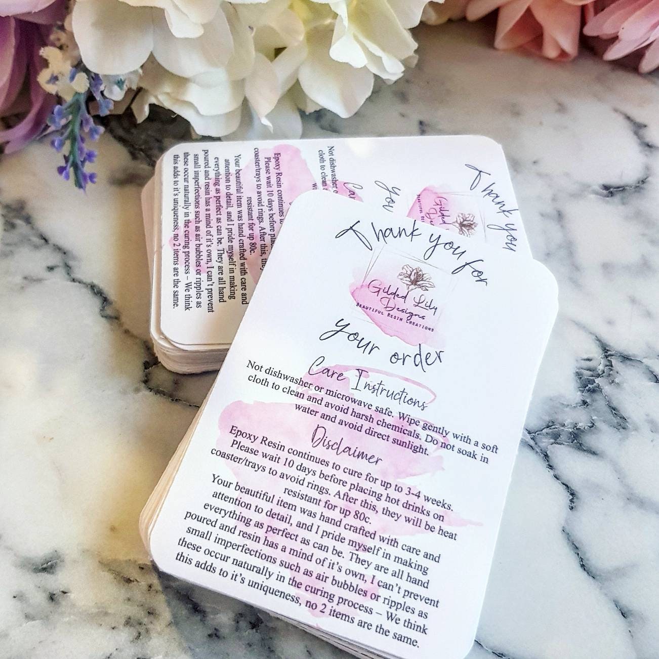 Branded custom thank you cards review cards business Etsy