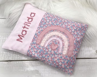 Heat pillow customizable, baby heat pillow, grain pillow | Rainbow | Spelled or cherry stone lining