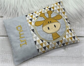 Heat pillow customizable, baby heat pillow, grain pillow | Giraffe | Spelled or cherry stone lining