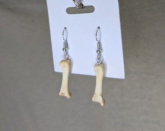 Vulture culture handmade chicken bone earrings real bone