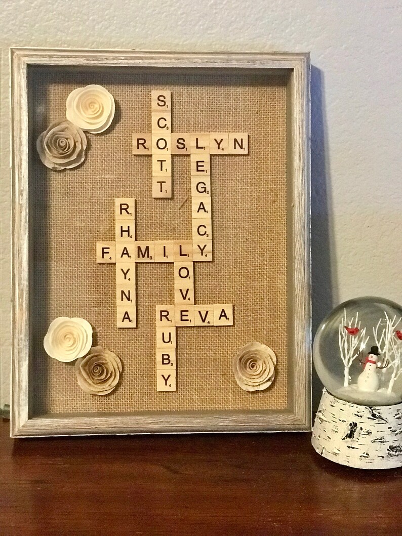 Custom and Personalized Family Scrabble Art Etsy