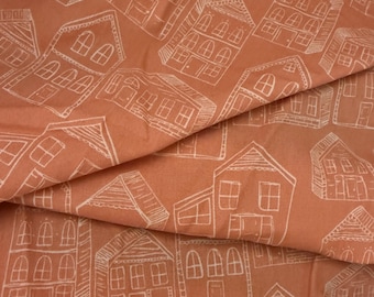 Op maat gemaakt ovaal hoeslaken van 100% biologisch katoen voor een wieg - past op een Stokke Sleepi Bed matras met elastiek rondom - Roze/Wit Amsterdam