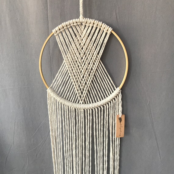 Macramé Dream Catcher jimmy With Wooden Ring - Etsy