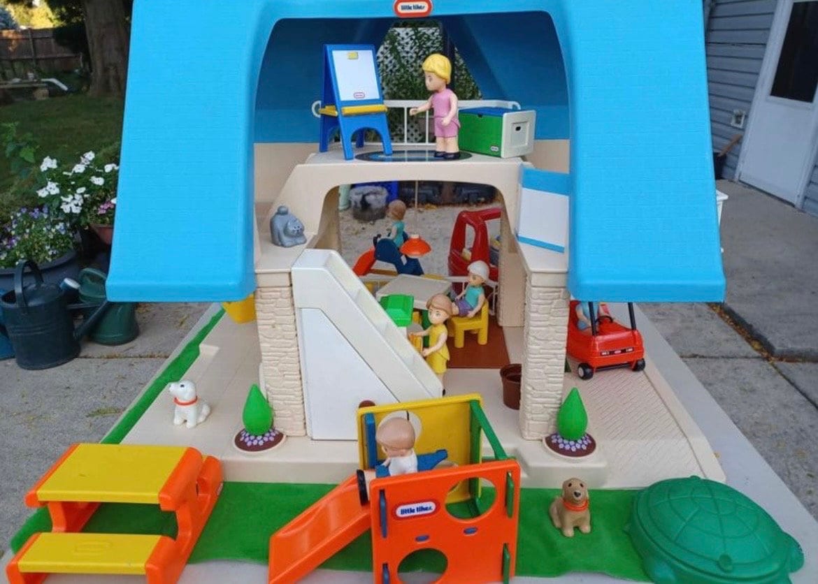Vintage Little Tikes Blue Roof Dollhouse AND ACCESSORIES 1989 - Etsy