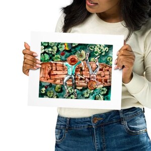 Gay Couple Art Print: Minimalist Boho Decor