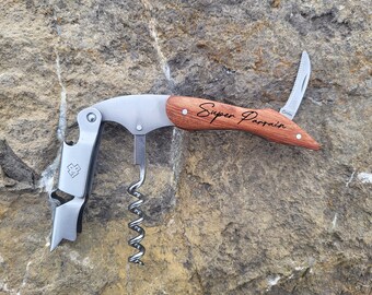 personalized sommelier corkscrew, gifts, witnesses, Father's Day...