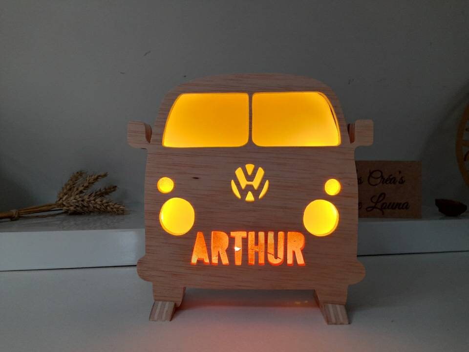 Veilleuse Bois en Forme de Combi