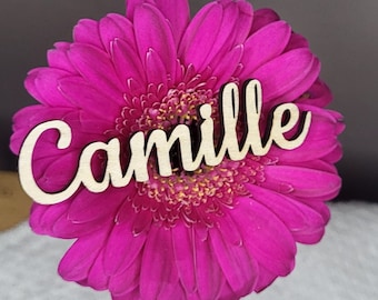 Wooden or colored place cards. 5 fonts available. Guests, First Names, Wedding, Baptism, Communion, Family, Table, Seating Plan, Decoration.