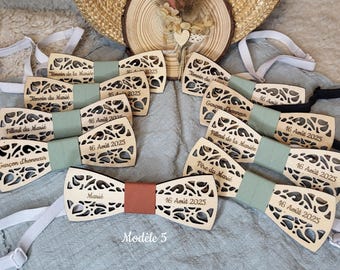 Nœuds papillons en bois pour vos cérémonies personnalisables