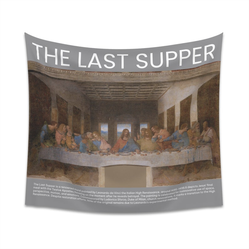 The Last Supper Printed Wall Tapestry Da Vinci Fabric Wall Hanging