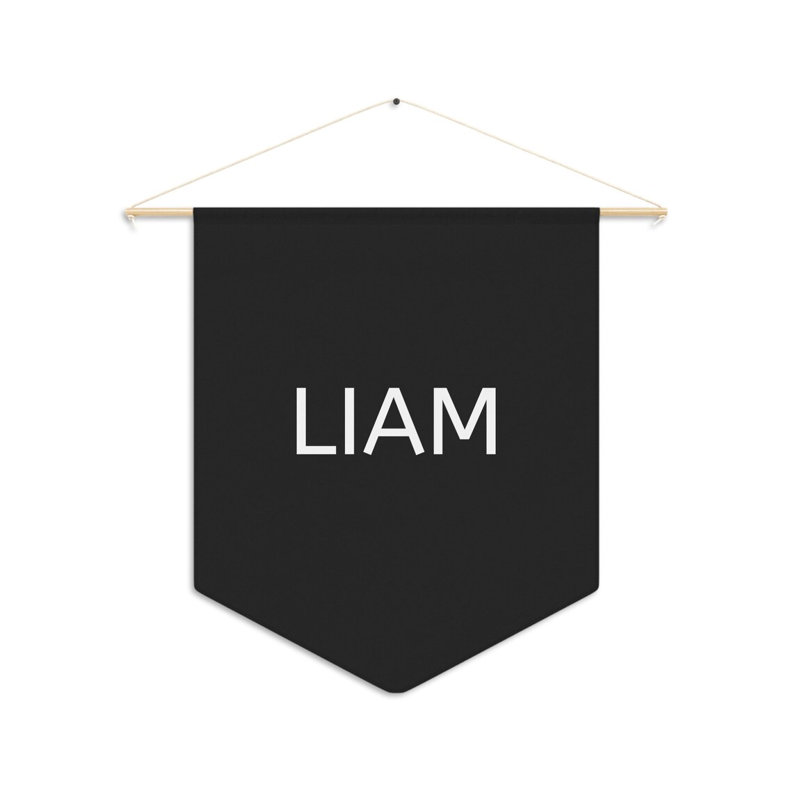 Black and White Wall Pennant | Custom Name Personalized Pennant ...