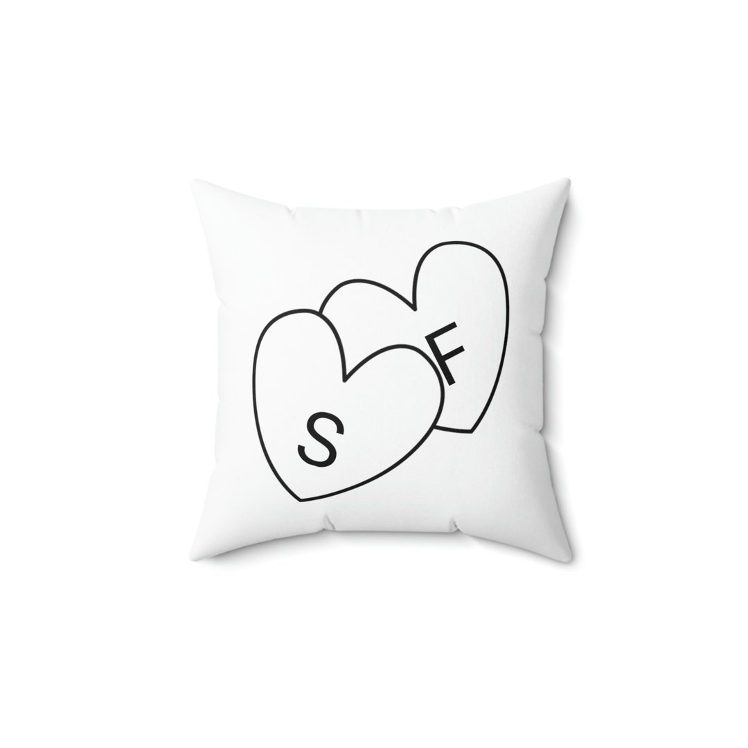 Personalized Couple's Initials Pillowspun Polyester Square Pillow