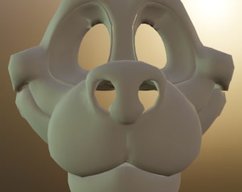 Coyote/Canine 3D gedruckte Fursuit Headbase