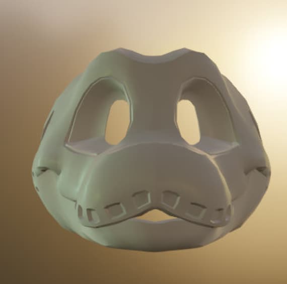 Python/snake 3D printed Fursuit Headbase