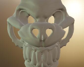 Knurrender Wolf 3D gedruckte Fursuit Headbase