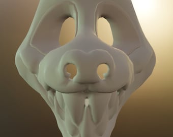Opossum 3D gedruckte Fursuit Headbase