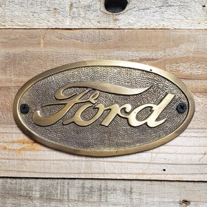 Ford Oval Brass Plaque