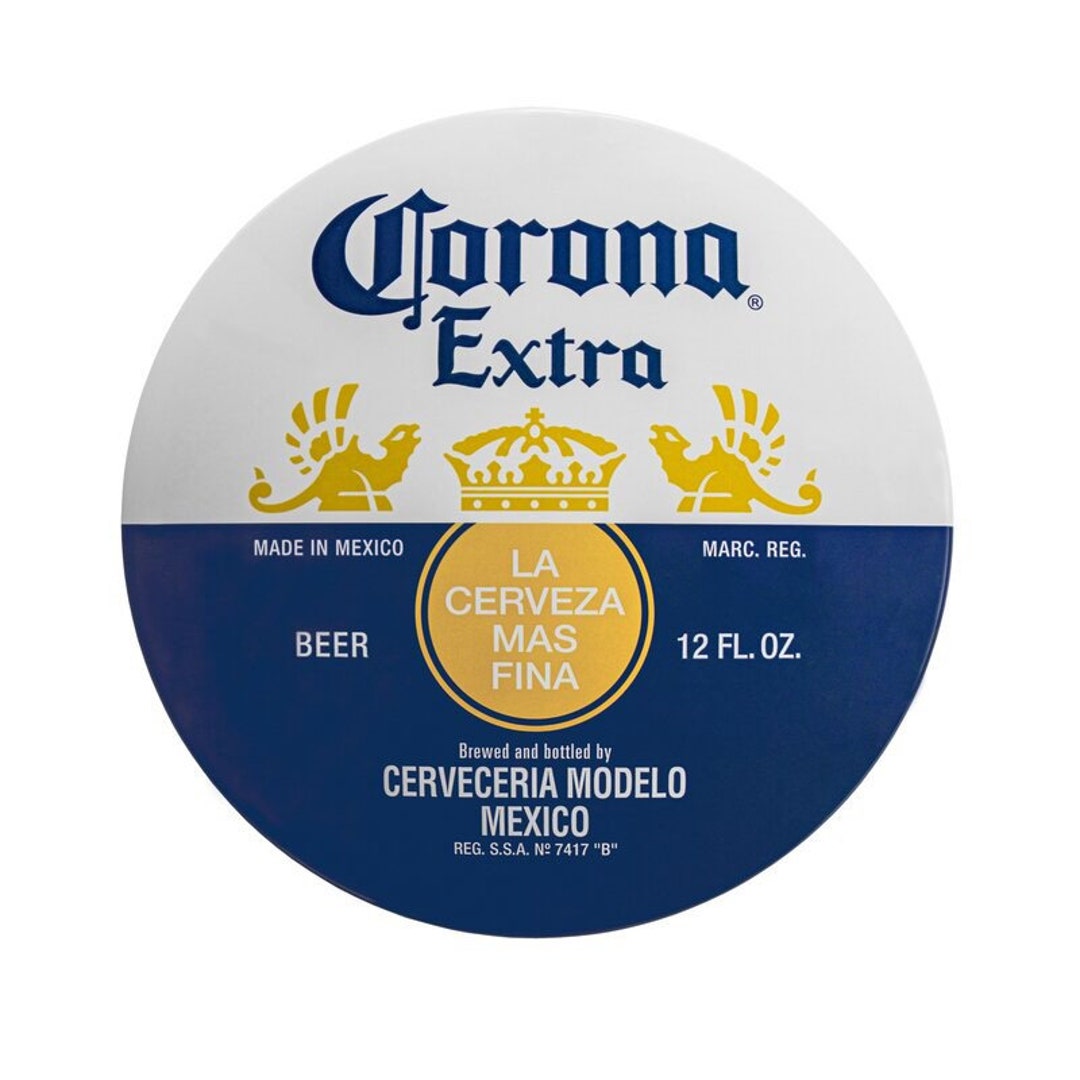 Corona Logo Round Domed Shaped Metal Sign Etsy