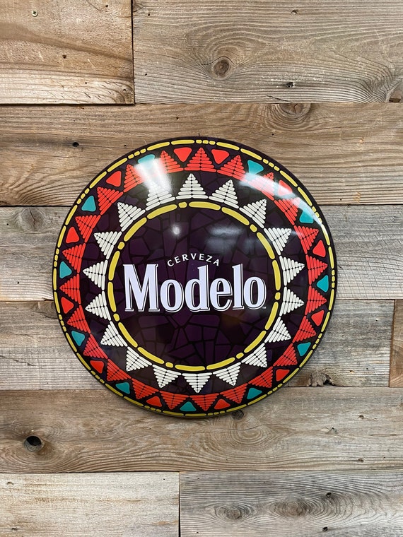 Modelo Aztec Design Logo Round Domed Shaped Metal Sign - Etsy