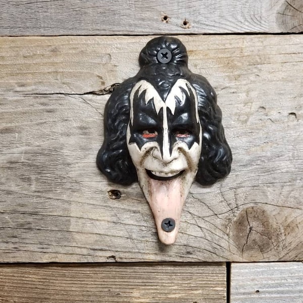 Gene Simmons KISS Tongue Bottle Opener, Cast Iron Wall Mounted Beer Bar Man Cave