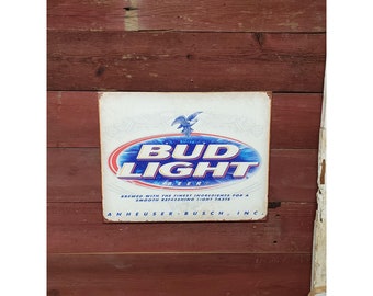 Bud Light Retro Metal Bar Sign