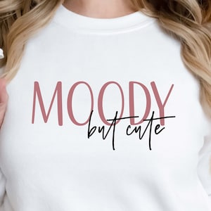Moody But Cute Sweatshirt, Sassy Shirt, Funny Saying Shirt, Moody Shirt, Funny Womens Gift, Girlfriend Gift, Moody Shirt