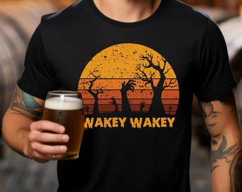 Retro Halloween Zombie T-Shirt: Funny Spooky Graphic Tee