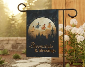 Vlaggenbanner heksentuin: Cottagecore Halloween-herfstdecor