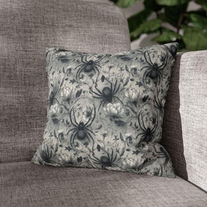 Gothic Spider Pillowcase: Dark Cottagecore Halloween Decor