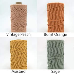 3mm String 23 Colours 100% RECYCLED Macrame String/1000 Ft/cotton ...