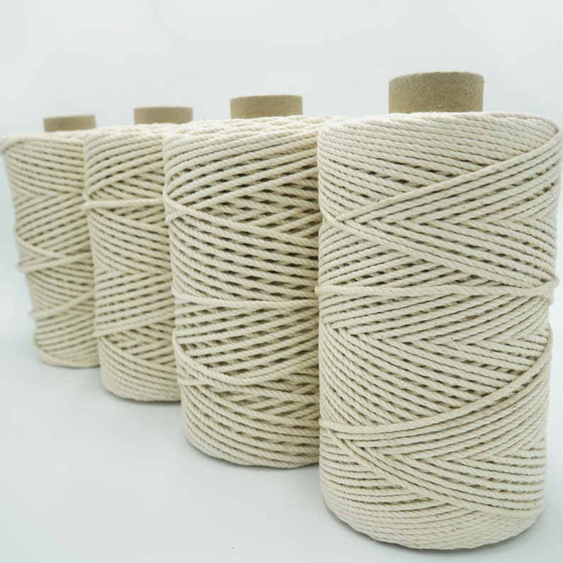 Knot & Rope Supply Ltd 6mm Single Strand Cotton Rope | Pure White x 600 Spool | Available in a variety of colors Knot & Rope Supply Ltd 6mm Single Strand Cotton Rope | Pure White x 600 Spool | Available in a variety of colors