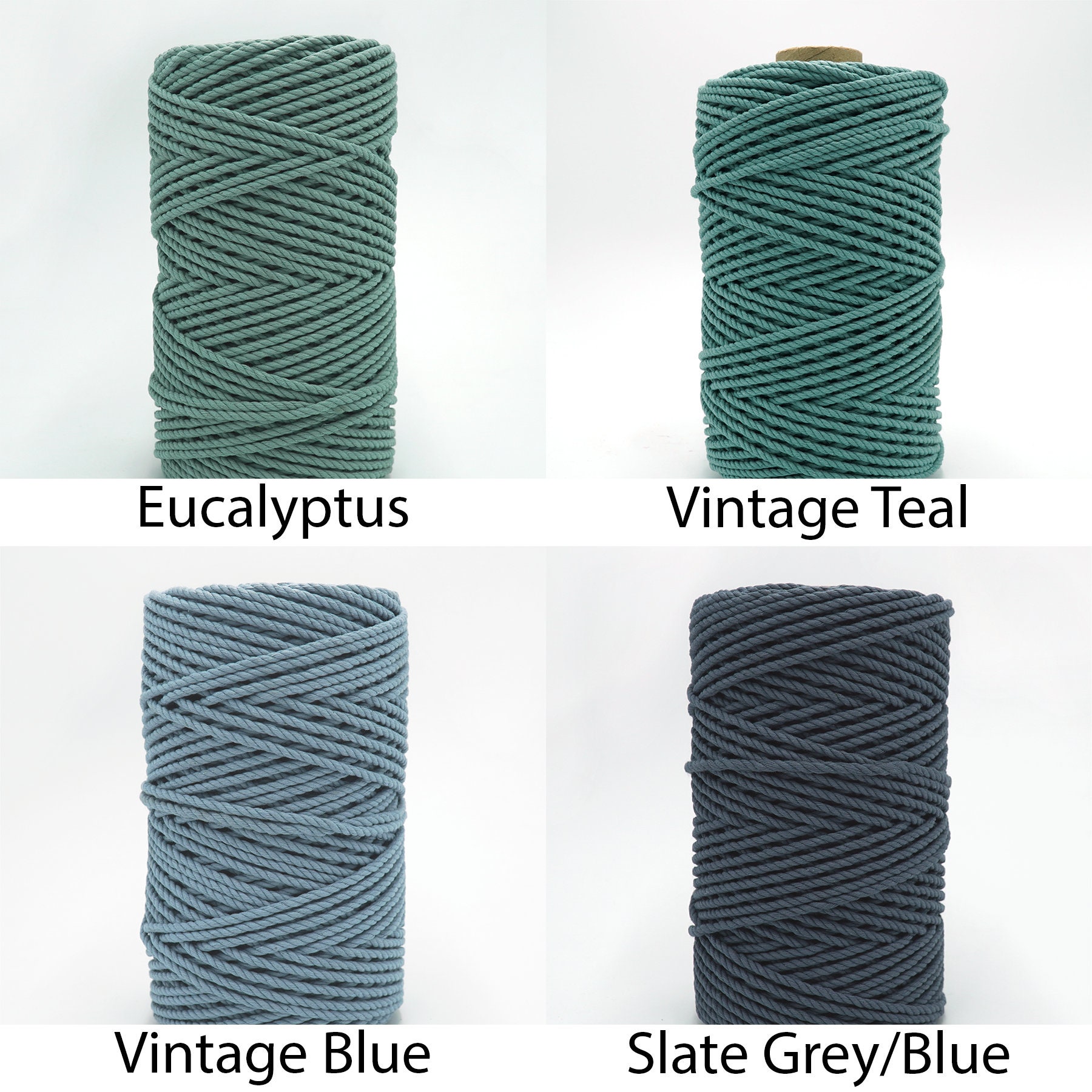 4mm Rope 21 Colours 100% RECYCLED Macrame 3 Ply Triple - Etsy