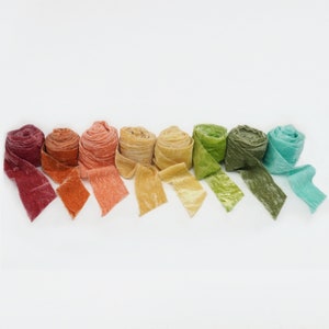 1 Inch or 2 Inch Recycled Velvet Ribbon/Raw Edge Velvet Ribbons/Macrame/Macraweave/Weaving/Bulk/Wedding Bouquet Ribbons