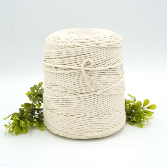 Soft - 6 mm cotton rope Natural