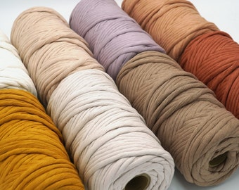 9mm String 100% RECYCLED Macrame Twisted String/275 ft/Cotton String/Rope/Cord/Weaving Supplies/Bulk/DIY/Lots of Knots Canada