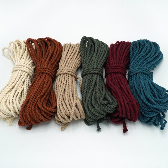Small Bundle Cotton Recycled Macrame Rope/5mm/natural/coloured/rope/cord/ mini Spool/bundle/hank/bulk Supplies/diy/weaving/wall Hanging -  Canada