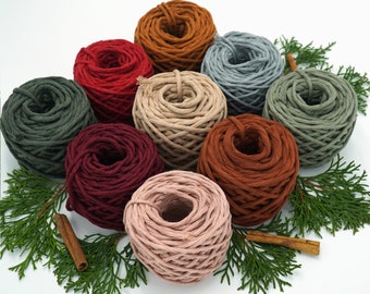 Mini Spool/Premium Cotton String/3mm/Coloured/Macrame String/Rope/Cord/Mini Spool/Bundle/DIY/Weaving/Hank