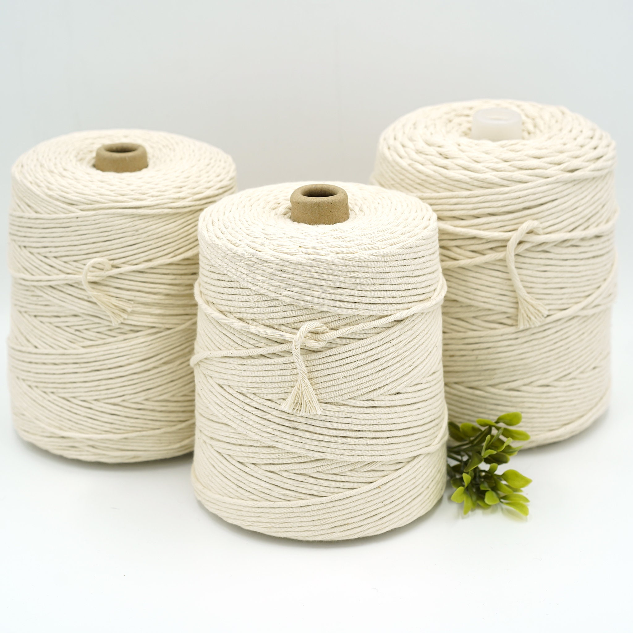 Macrame Cord 2mm Cotton Cord Jute Twine String Natural Rope Craft