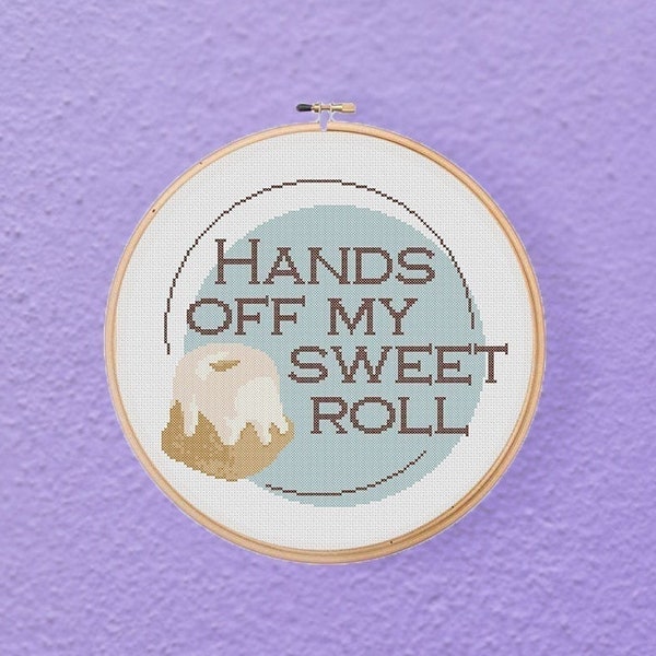 Skyrim Sweet Roll Elder Scrolls Video Gamer Geeky Kitchen Cross Stitch Pattern PDF Instant Download