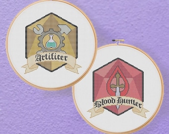 Artificer e Blood Hunter Dungeons & Dragons Classi DnD Gioco di ruolo Decorazioni per la casa geek Pacchetto punto croce PDF Download istantaneo