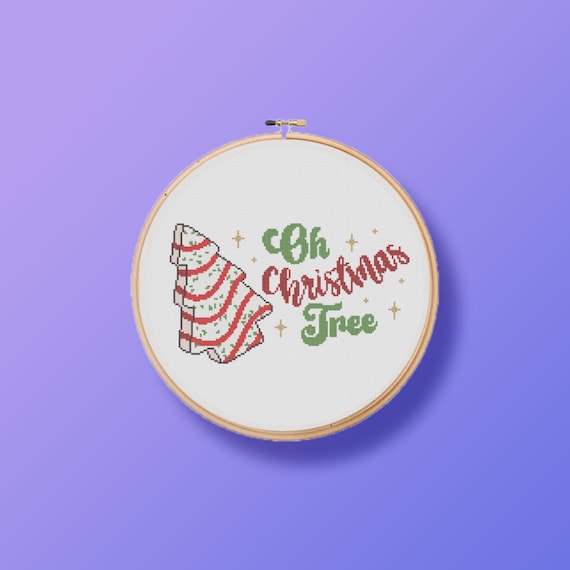 Debbie Christmas Tree Modern Cross Stitch Pattern (PDF Download)