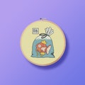 Magikarp Scooping Japanese Video Gamer Cross Stitch Pattern (PDF Download)