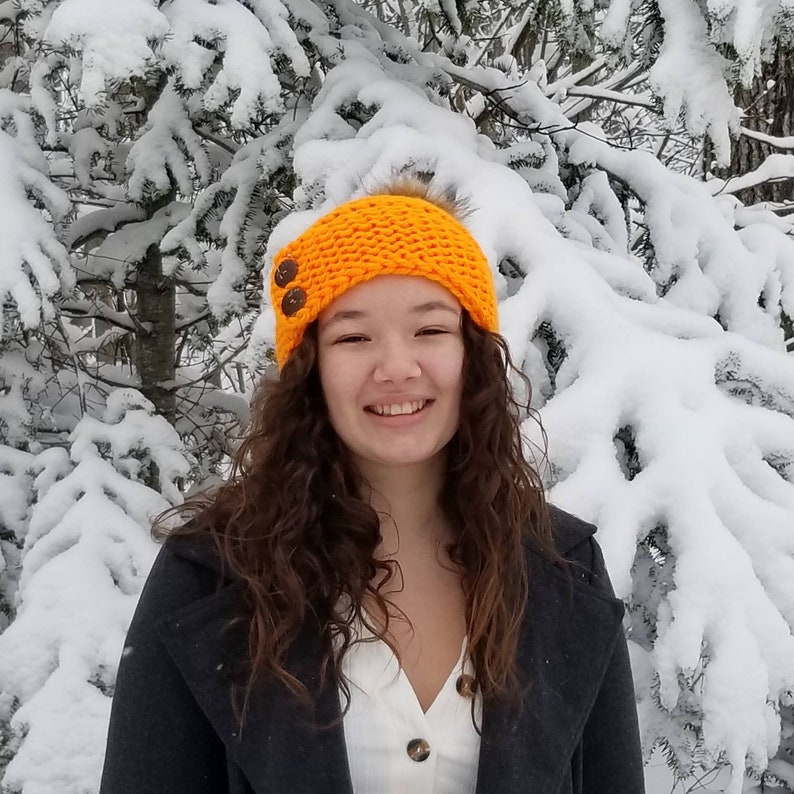 Blaze Orange Hat/ Neon Hunting Hat/ Knitted Hunting Hat/ Etsy