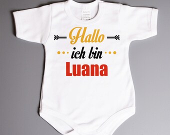 Hello, I am - Kids Babybody, Short Sleeve Body