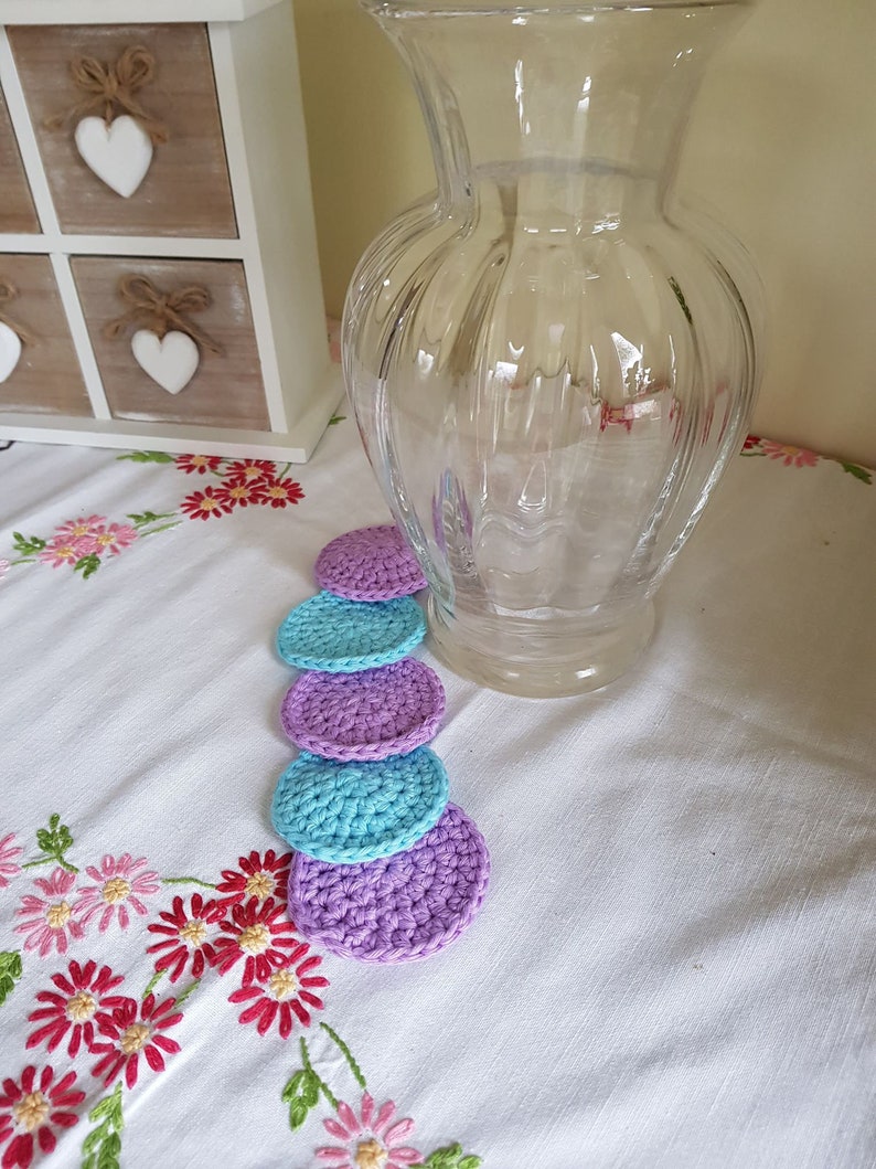 Crochet Cotton Makeup Remover Pads Exfoliating Pads Reusable Etsy