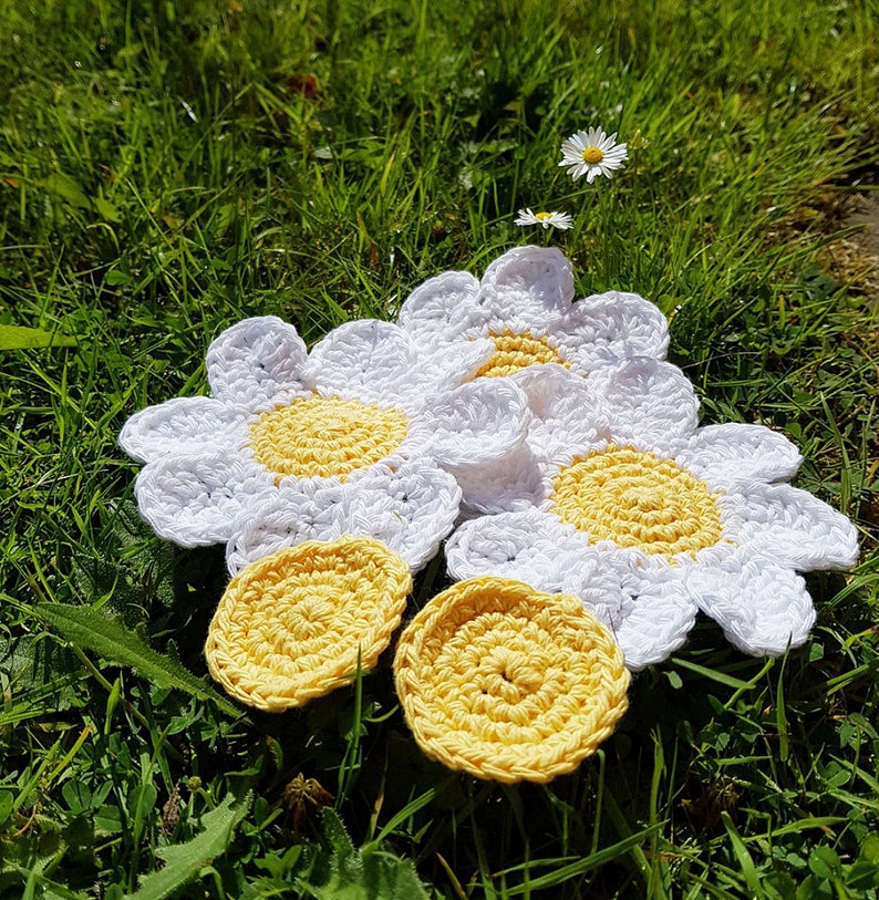 Crochet Cotton Makeup Remover Pad Daisy Makeup Remover Pad Etsy
