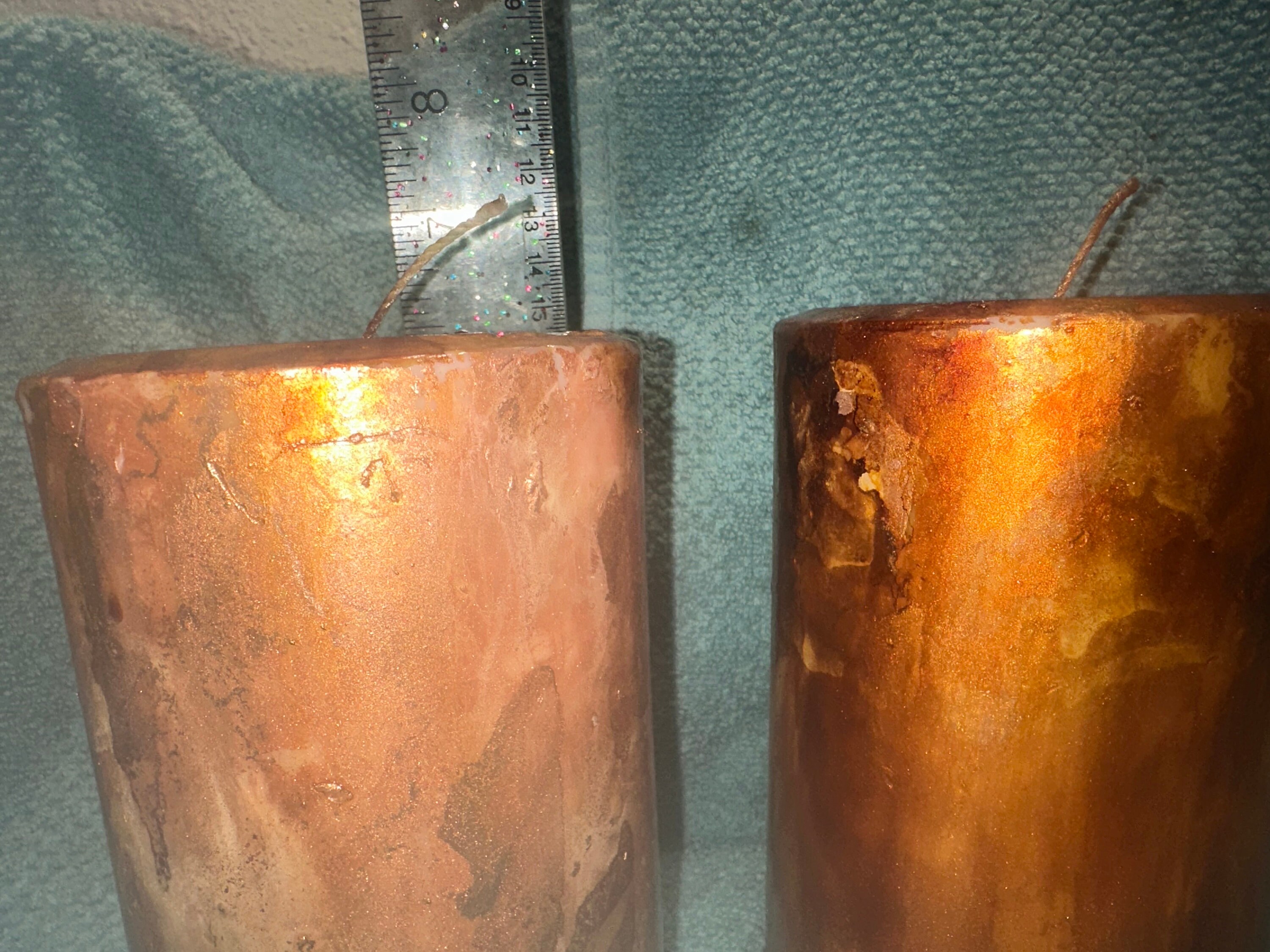 Large Pillar 4 Inch Wide Candles Set of 2 see Description for Ordering Details. Add Colors on