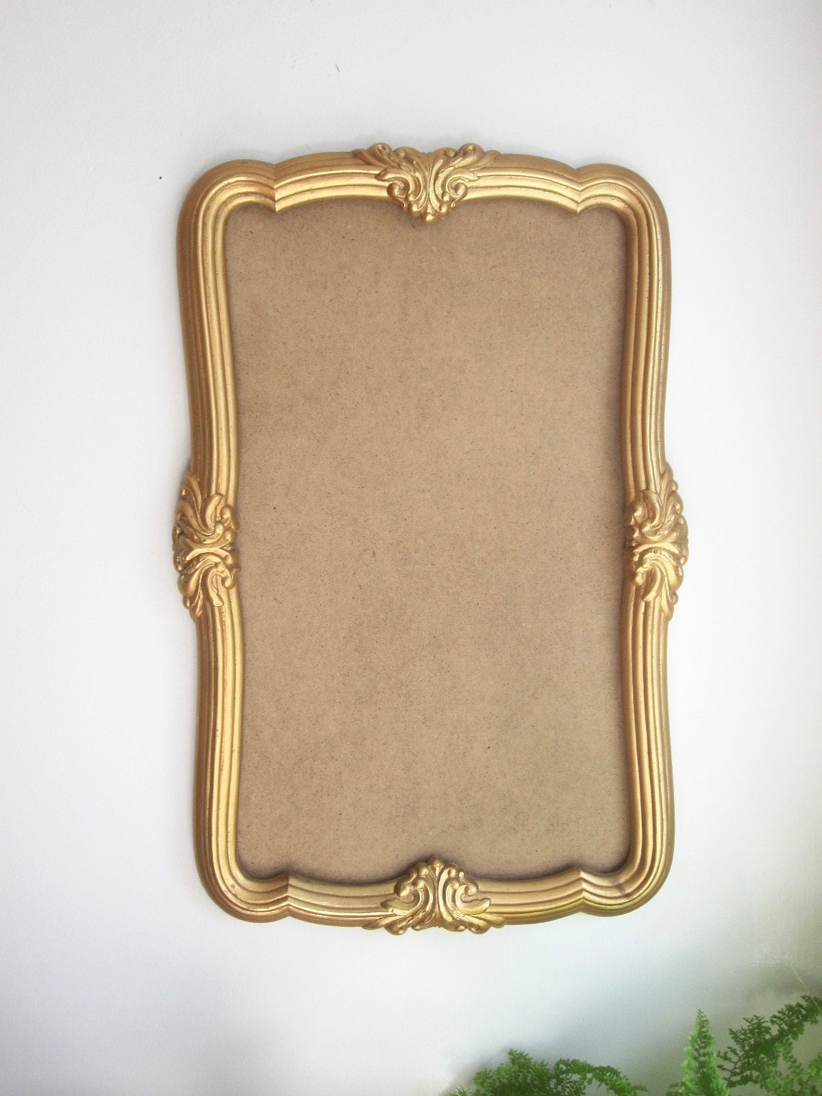 Large Vintage 70s Mirrored “Note” Cork Bulletin Board / Vintage 70s
